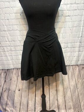 PINK Victoria's Secret Black Cross-Waist Skater Skirt